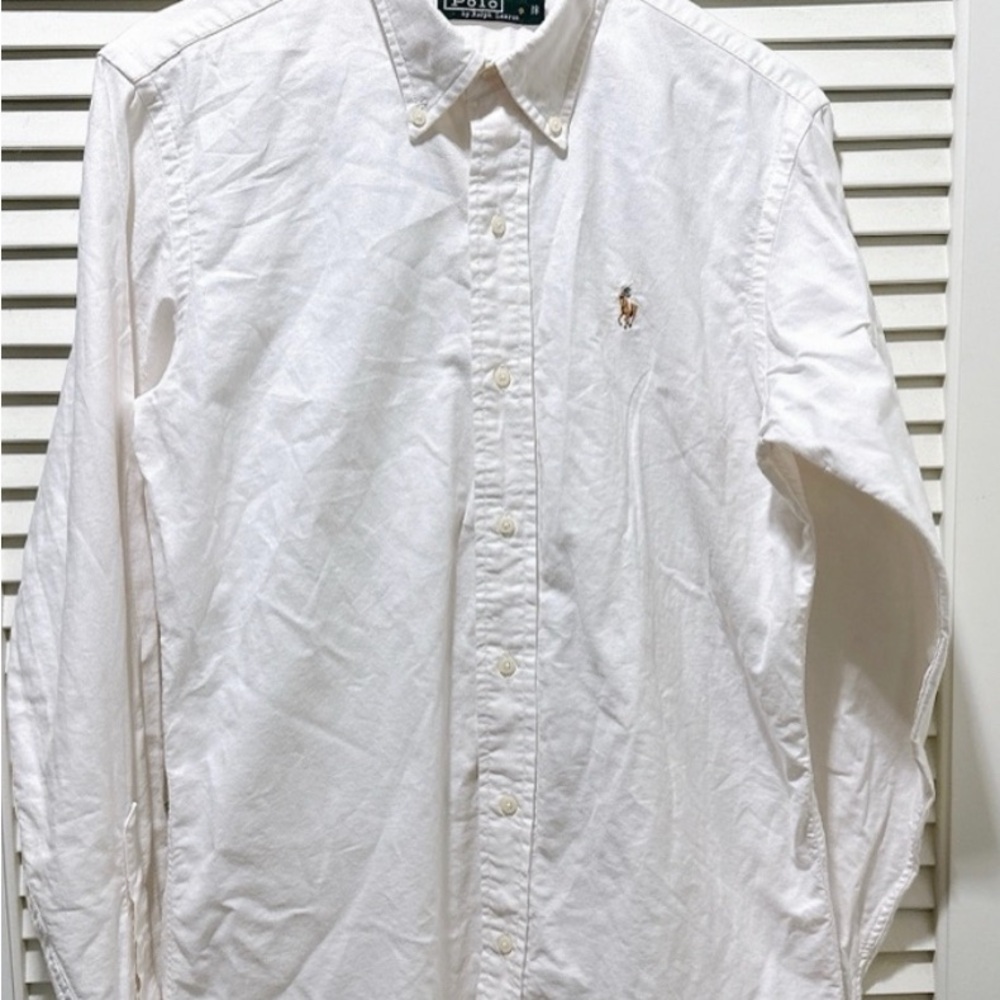Ralph Lauren White Casual Button Down Shirt